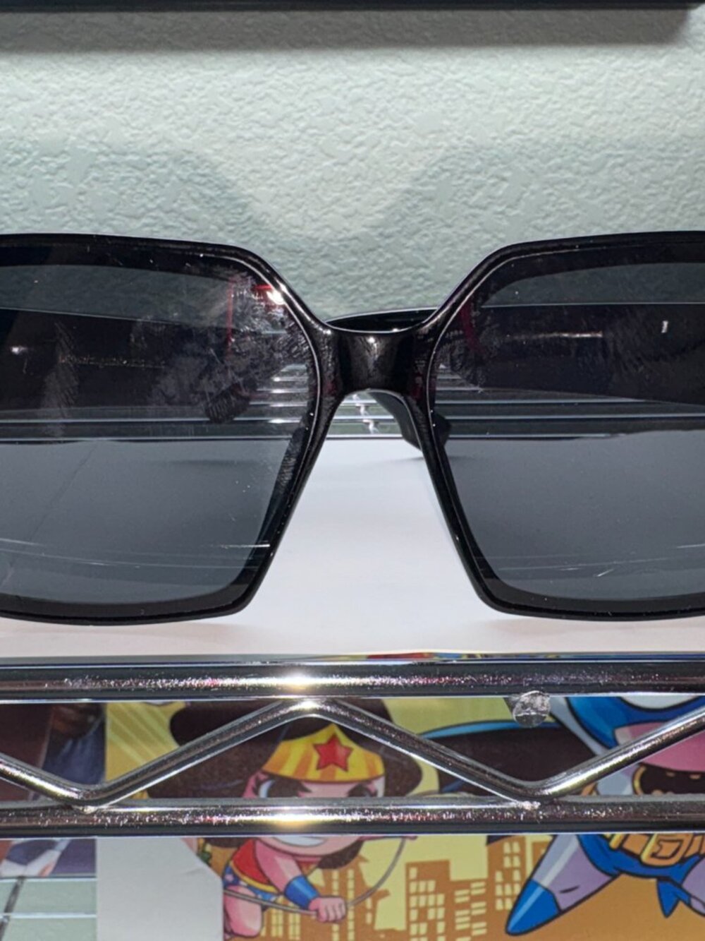 Black Square Framed Designer Sunglasses